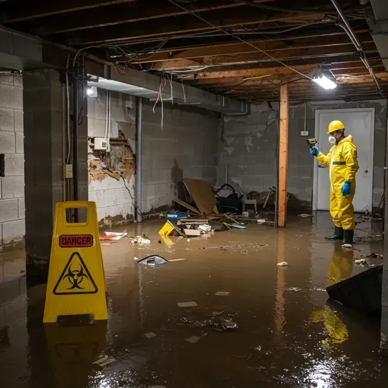 Flooded Basement Electrical Hazard in Manti, UT Property