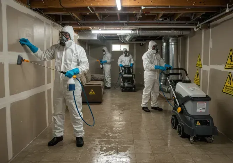 Basement Moisture Removal and Structural Drying process in Manti, UT